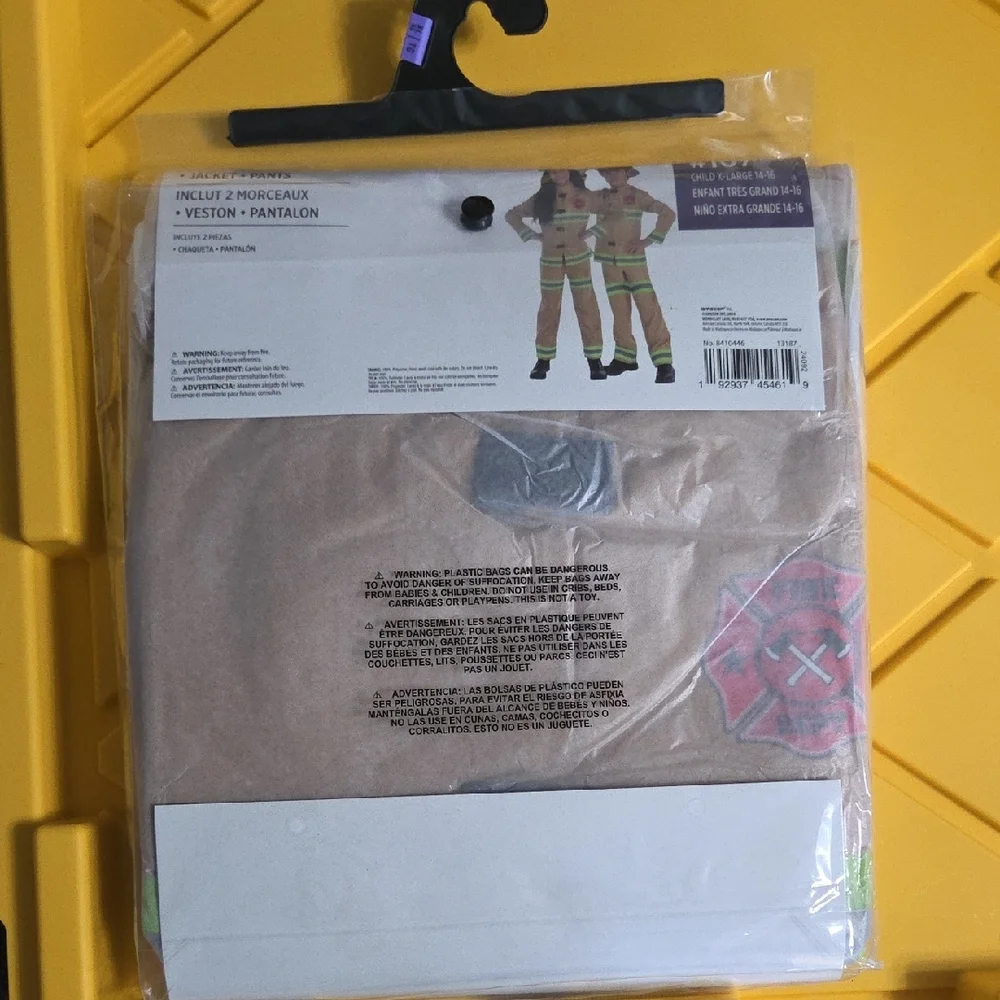 Kids Firefighter Costume - Tan and Green